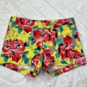 J Crew Floral Print Stretch Chino Shorts